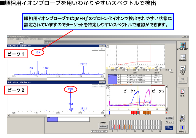 Smart Flashアプリ画面 MSデータ分析画面